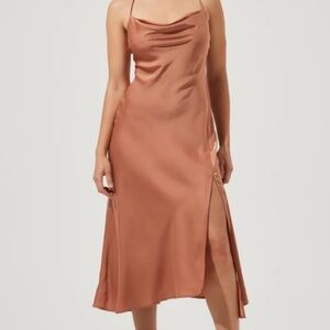 ASTR the label Gaia Midi Dress in Nude